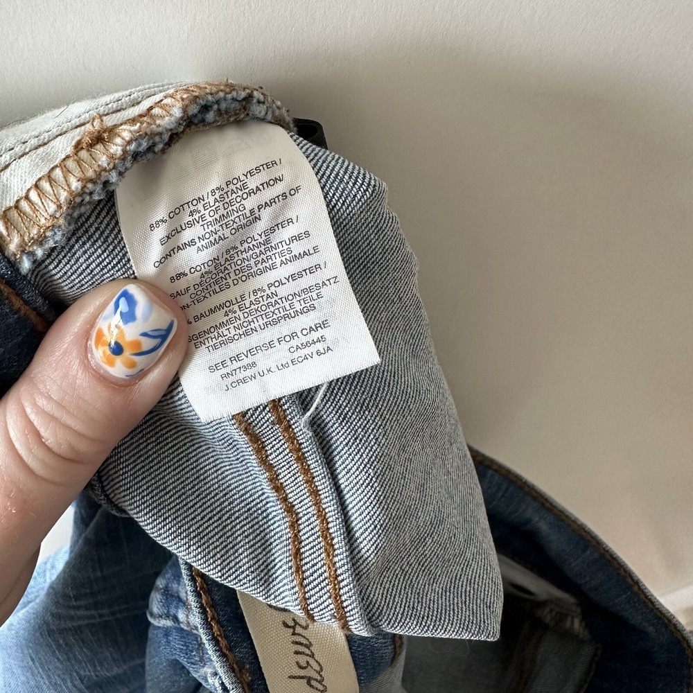 Madewell Bronson Wash Cali Demi Boot Button Front Jeans Women's Size 26 - Picture 8 of 10